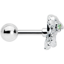 Load image into Gallery viewer, 16G 1/4 Clear Green Gem Sunglass Octopus Cartilage Tragus Earring
