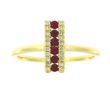 Load image into Gallery viewer, Natural .30ct Ruby Diamond Ring 14KT Yellow Gold
