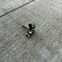 Load image into Gallery viewer, 20G 1/4 Witch Flying Cat Halloween Nose Bone
