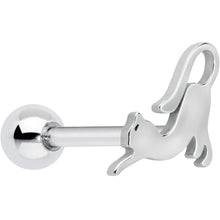 Load image into Gallery viewer, Stretching Cat Top End Barbell Tongue Ring
