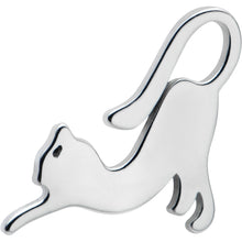 Load image into Gallery viewer, Stretching Cat Top End Barbell Tongue Ring
