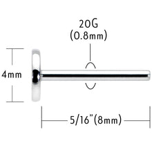 Load image into Gallery viewer, 20G 5/16 G23 Titanium Threadless Post Only Labret Tragus Nose
