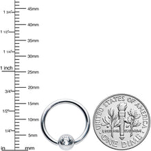 Load image into Gallery viewer, 14G 1/2 Clear Gem BCR Captive Bead Ring
