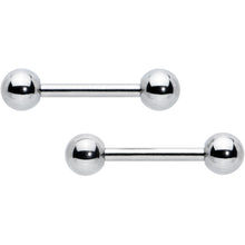 Load image into Gallery viewer, 14G 1/2 Simple Classic Barbell Nipple Ring Set

