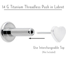 Load image into Gallery viewer, 14G 1/4 G23 Titanium Threadless Post Only Labret Monroe Tragus
