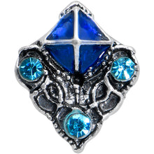 Load image into Gallery viewer, 16G 5/16 Blue Gem Rococo Blue Labret Monroe Tragus

