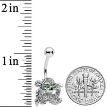 Load image into Gallery viewer, Clear Green Gem Sunglasses Octopus Belly Ring
