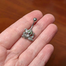 Load image into Gallery viewer, Clear Green Gem Sunglasses Octopus Belly Ring
