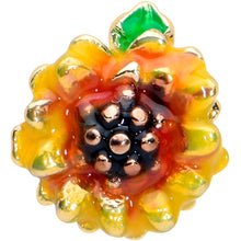 Load image into Gallery viewer, 16G 1/4 Gold Tone Summer Sunflower Cartilage Tragus Earring
