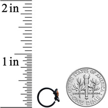 Load image into Gallery viewer, 20G 5/16 Black Dancing Skeleton Pumpkin Halloween Nose Hoop
