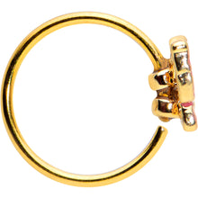 Load image into Gallery viewer, 20G 5/16 Gold Tone Sweet Simple Butterfly Nose Hoop
