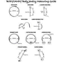 Load image into Gallery viewer, White Faux Opal Rainbow Infinity Heart Barbell Tongue Ring Set of 3
