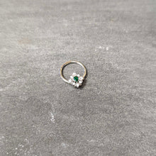 Load image into Gallery viewer, 16G 3/8 Clear Green Gem Ornate Art Deco Hinged Segment Ring
