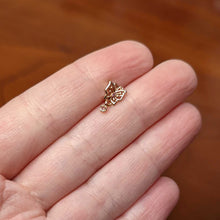 Load image into Gallery viewer, 16G 1/4 Pink CZ Gem Rose Gold Tone Butterfly Cartilage Tragus

