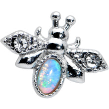 Load image into Gallery viewer, 16G 1/4 White Synthetic Opal Insect Cartilage Tragus Earring

