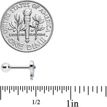 Load image into Gallery viewer, 16G 1/4 Dolphin Blue Heart Valentines Cartilage Tragus Earring
