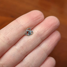 Load image into Gallery viewer, 16G 1/4 Dolphin Blue Heart Valentines Cartilage Tragus Earring
