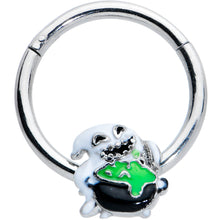 Load image into Gallery viewer, 16G 3/8 Ghost Goo Cauldron Halloween Hinged Segment Ring
