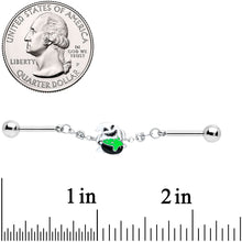 Load image into Gallery viewer, 14G Ghost Goo Cauldron Halloween Chain Industrial Barbell 38mm

