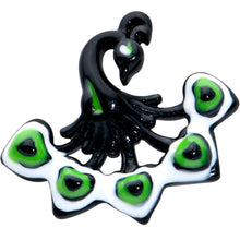 Load image into Gallery viewer, 16G 5/16 Black Green Perfect Peacock Labret Monroe Tragus
