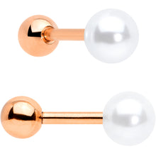 Load image into Gallery viewer, 16G 1/4 Rose Gold Tone Bee Smile Flower Cartilage Tragus Set of 3
