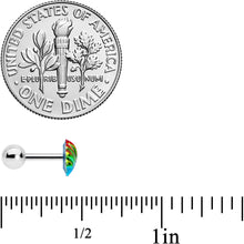 Load image into Gallery viewer, 16G 1/4 Nautical Rainbow Shell Seahorse Cartilage Tragus Set of 3
