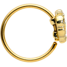 Load image into Gallery viewer, 20G 5/16 Aurora Gem Gold Tone Baroque Heart Nose Hoop
