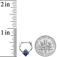Load image into Gallery viewer, 16G 5/16 Blue Gem Rococo Blue Cartilage Clicker
