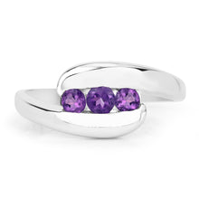 Load image into Gallery viewer, 0.54 Carat Genuine Amethyst .925 Sterling Silver Ring

