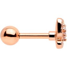 Load image into Gallery viewer, 16G 1/4 Clear Gem Rose Gold Tone Airy Butterfly Cartilage Tragus
