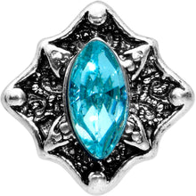 Load image into Gallery viewer, 20G 1/4 Blue Gem Rhombus Retro Nose Bone
