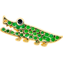 Load image into Gallery viewer, 16G 5/16 Gold Tone Green Hungry Alligator Labret Monroe Tragus
