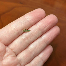 Load image into Gallery viewer, 16G 5/16 Gold Tone Green Hungry Alligator Labret Monroe Tragus
