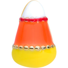 Load image into Gallery viewer, 16G 5/16 Gold Tone Candy Corn Halloween Labret Monroe Tragus
