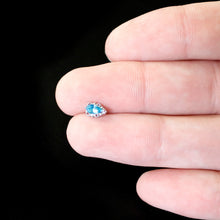 Load image into Gallery viewer, 20G 1/4 Blue Gem Textured Art Deco Nose Bone
