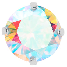 Load image into Gallery viewer, 16G 5/16 Aurora CZ G23 Titanium Threadless Flower Labret Tragus
