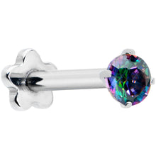 Load image into Gallery viewer, 16G 5/16 Vitrail CZ G23 Titanium Threadless Flower Labret Tragus
