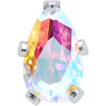 Load image into Gallery viewer, CZ Teardrop Aurora Stainless Steel Stud Earrings 3mm to 7mm
