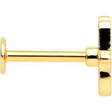 Load image into Gallery viewer, 16G 5/16 Clear Blue Gem Gold Tone Eye Hamsa Labret Monroe Tragus
