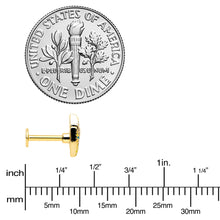 Load image into Gallery viewer, 16G 1/4 Gold Tone Bold Peacock Feather Labret Monroe Tragus
