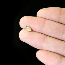 Load image into Gallery viewer, 16G 1/4 Gold Tone Bold Peacock Feather Labret Monroe Tragus
