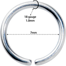Load image into Gallery viewer, 18G 7mm Grade 23 Titanium Bendable Hoop Ring
