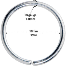 Load image into Gallery viewer, 18G 3/8 Grade 23 Titanium Bendable Hoop Ring
