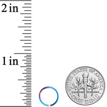 Load image into Gallery viewer, 20G 5/16 Rainbow PVD Grade 23 Titanium Bendable Hoop Ring
