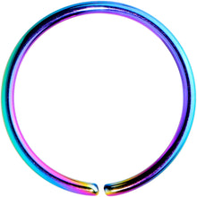 Load image into Gallery viewer, 20G 3/8 Rainbow PVD Grade 23 Titanium Bendable Hoop Ring
