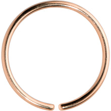 Load image into Gallery viewer, 20G 3/8 Rose Gold Tone PVD Grade 23 Titanium Bendable Hoop Ring

