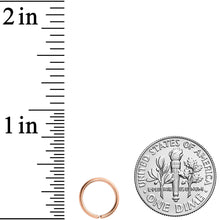 Load image into Gallery viewer, 18G 5/16 Rose Gold Hue PVD Grade 23 Titanium Bendable Hoop Ring
