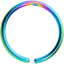 Load image into Gallery viewer, 18G 3/8 Rainbow PVD Grade 23 Titanium Bendable Hoop Ring
