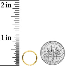 Load image into Gallery viewer, 18G 3/8 Gold Tone PVD Grade 23 Titanium Bendable Hoop Ring
