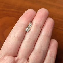 Load image into Gallery viewer, 16G 1/4 Clear CZ Rosy Hue Feather Internal Threaded Labret Tragus
